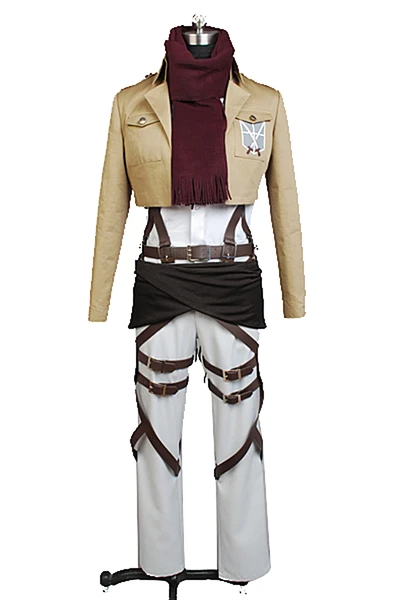 Shingeki no Kyojin Attack on Titan Mikasa Ackerman Cosplay Costume