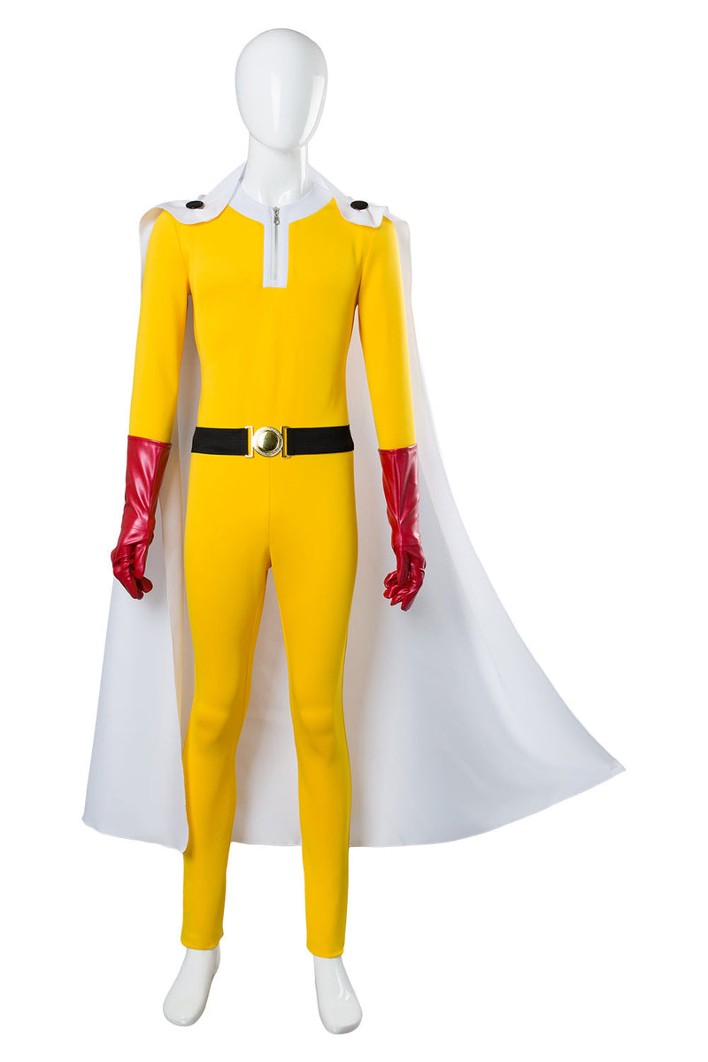 One-Punch Man Saitama Jumpsuit Outfit Halloween Carnival Suit Cosplay Costume