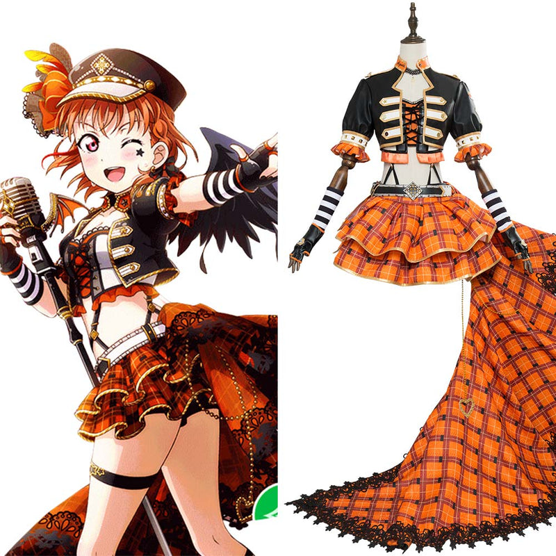 Love Live! Sunshine!! Chika Takami aqours Punk Rock  Dress Outfit Cosplay Costume