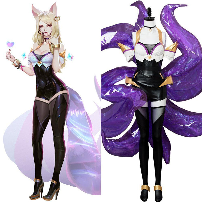 League of Legends the Nine-Tailed Fox Ahri K/DA Skin Cosplay Costume