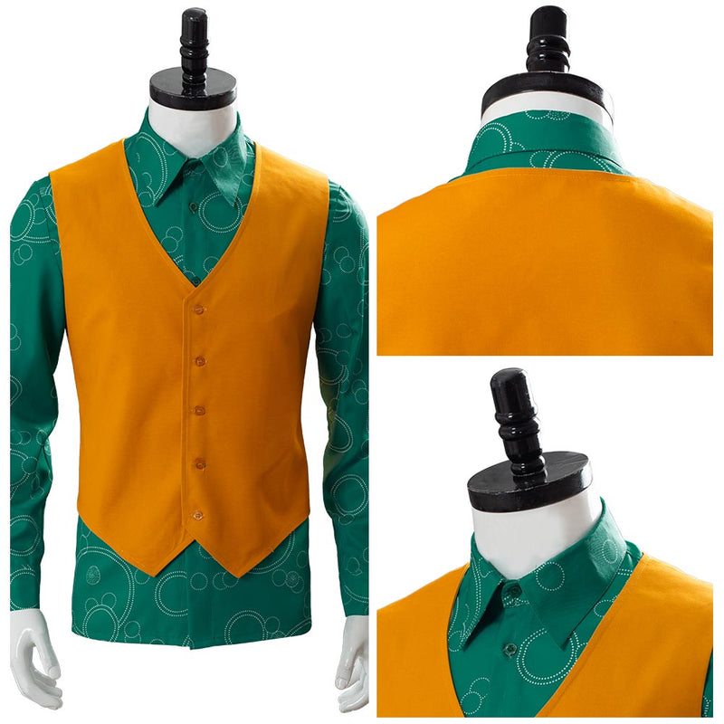 2019 Joker Joaquin Phoenix Arthur Fleck Shirt With Vest Cosplay Costume