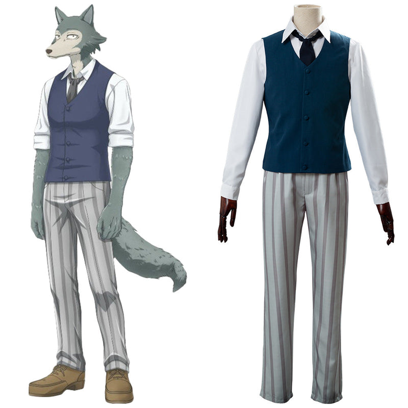 Cherryton High School Boys Louis Legosi Beastars Outfit Cosplay Costume