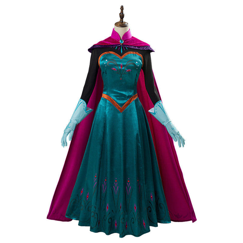 Movie Frozen Elsa Queen Costume Women Dress Halloween Carnival Cosplay Costume