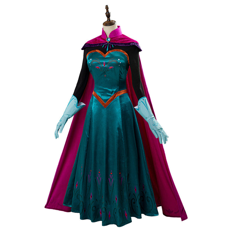 Movie Frozen Elsa Queen Costume Women Dress Halloween Carnival Cosplay Costume