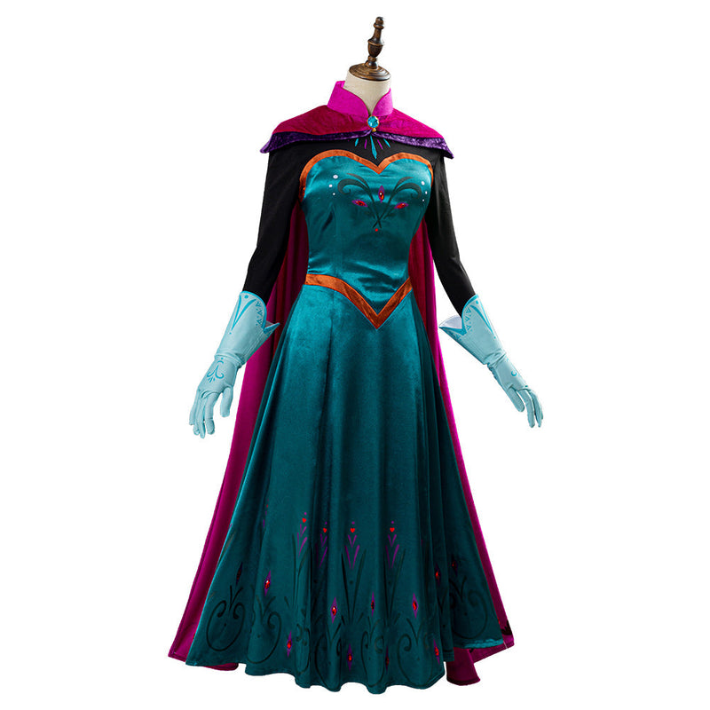 Movie Frozen Elsa Queen Costume Women Dress Halloween Carnival Cosplay Costume