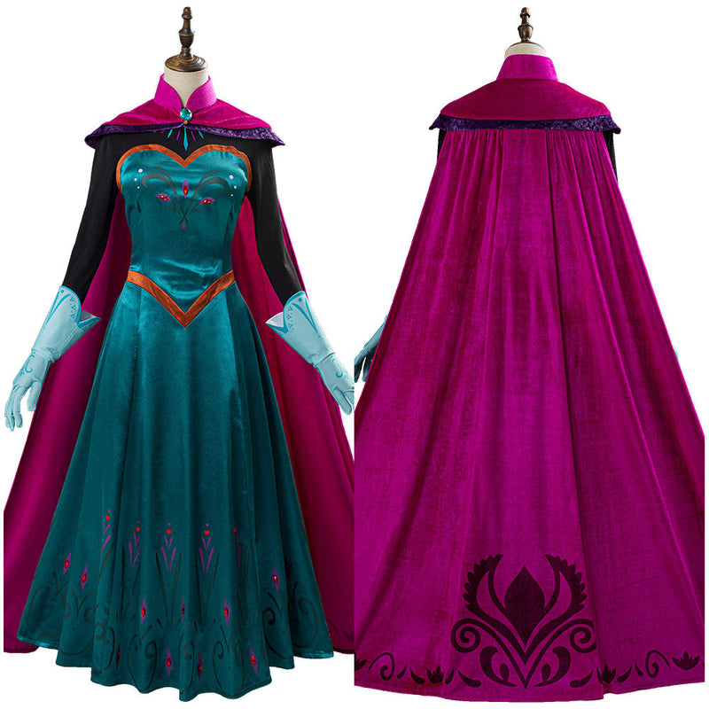 Movie Frozen Elsa Queen Costume Women Dress Halloween Carnival Cosplay Costume