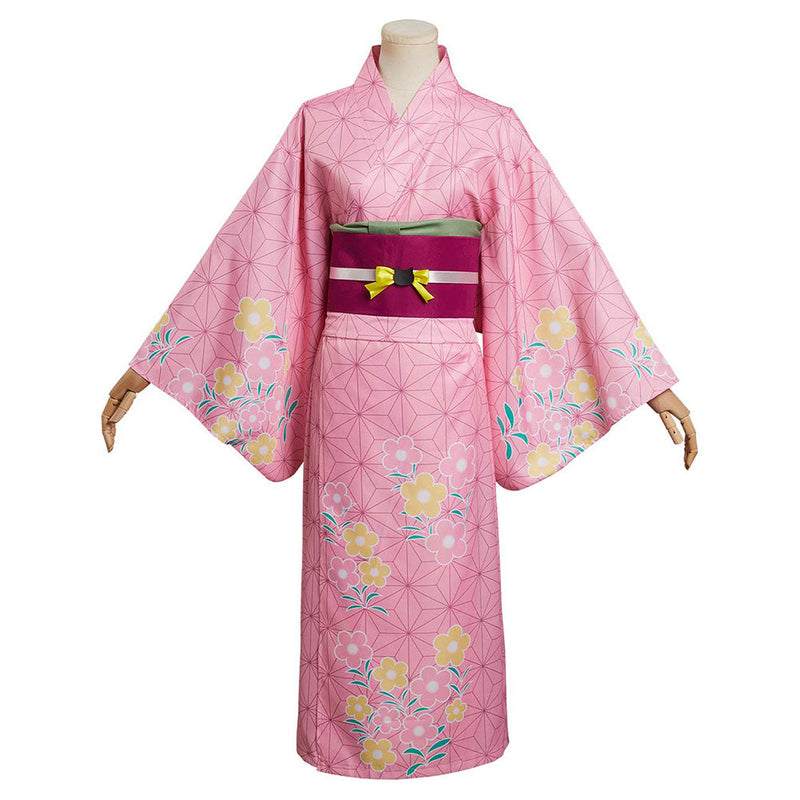 Demon Slayer Kamado Nezuko Cosplay Costume Summer Kimono Outfits Halloween Carnival Suit