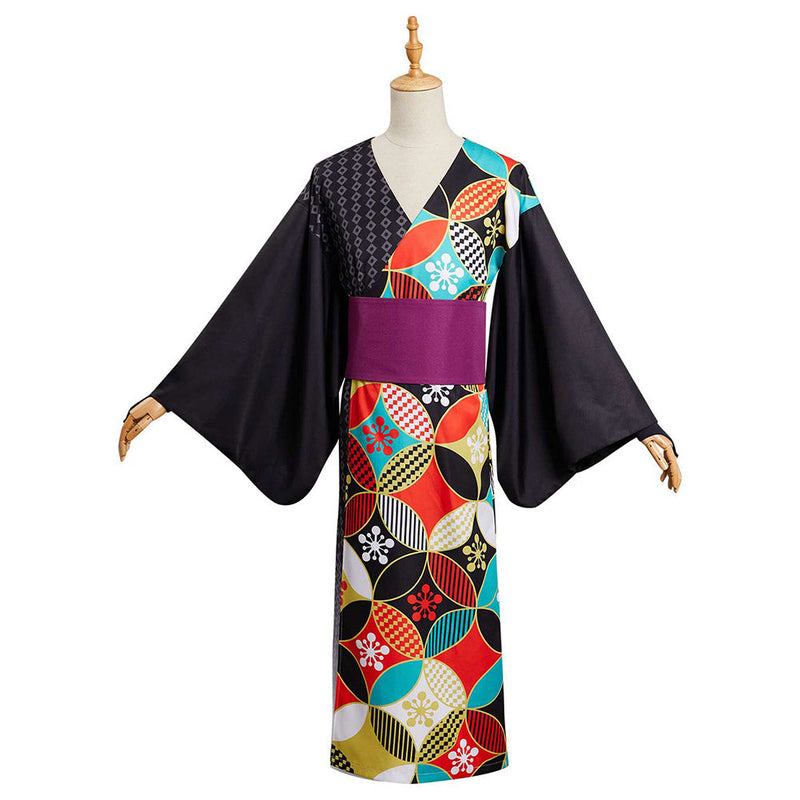 Demon Slayer Uzui Tengen Summer Kimono Outfits Halloween Carnival Suit