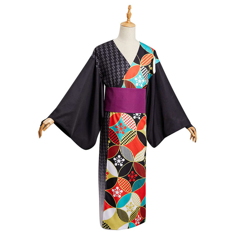 Demon Slayer Uzui Tengen Summer Kimono Outfits Halloween Carnival Suit