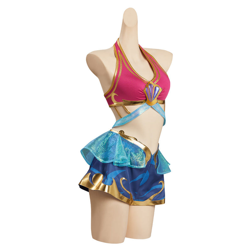 League of Legends LoL Seraphine Song of Ocean Skin Cosplay Costume