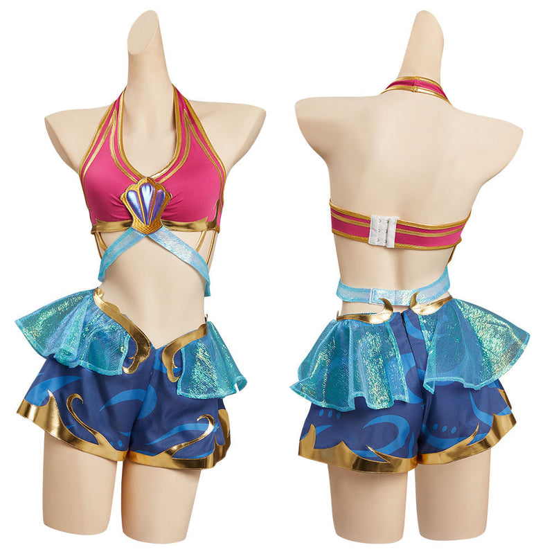 League of Legends LoL Seraphine Song of Ocean Skin Cosplay Costume