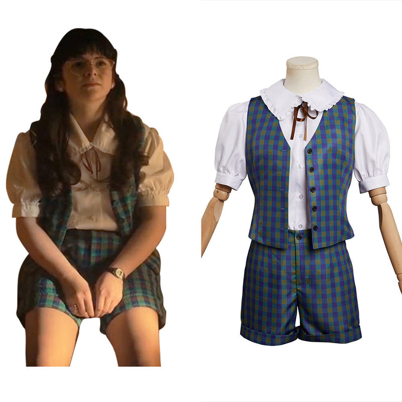 Stranger Things Season 4 Suzie Cosplay Costume Vest Shirt Shorts Outfits Halloween Carnival Suit