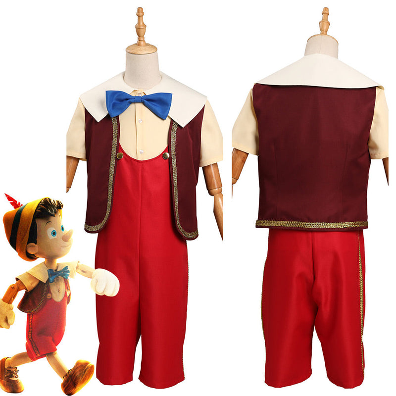 Adult Kids Pinocchio 2022 Pinocchio Cosplay Costume Outfits Halloween Carnival Suit