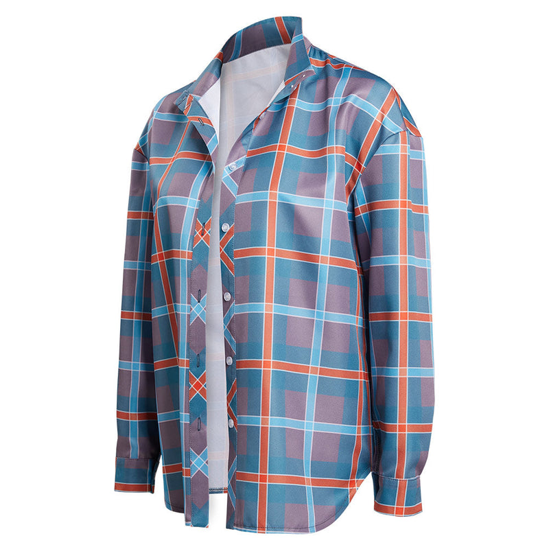 Stranger Things Season 4 Elevn Plaid Shirt  Cosplay Costume Halloween Carnival Suit