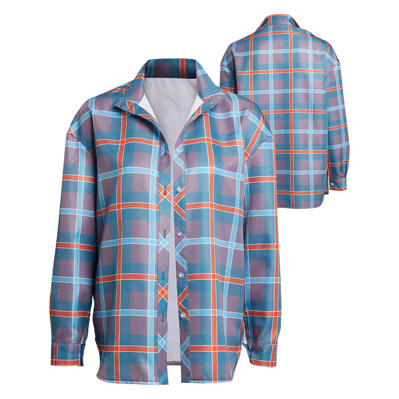 Stranger Things Season 4 Elevn Plaid Shirt  Cosplay Costume Halloween Carnival Suit