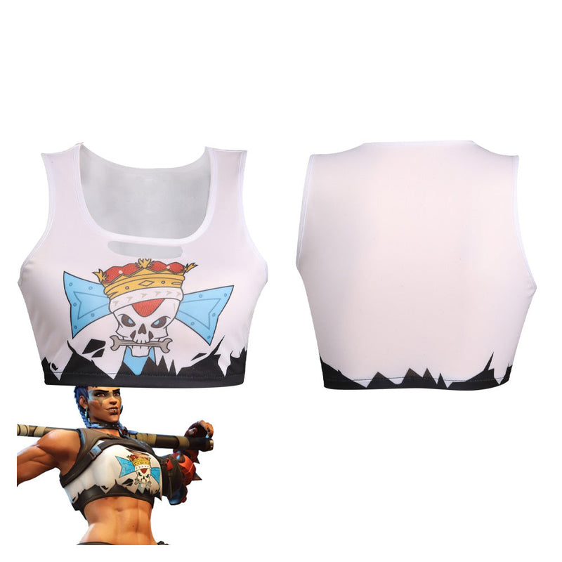 Overwatch OW- Junker Queen Cosplay Costume Vest Sleeveless Shirt  Halloween Carnival Suit