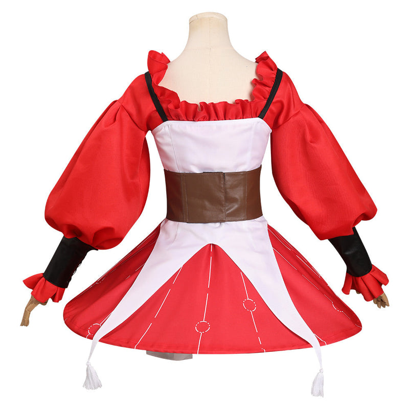 My Hero Academia OCHACO URARAKA  Cosplay Costume Red Dress Outfits Halloween Carnival Suit