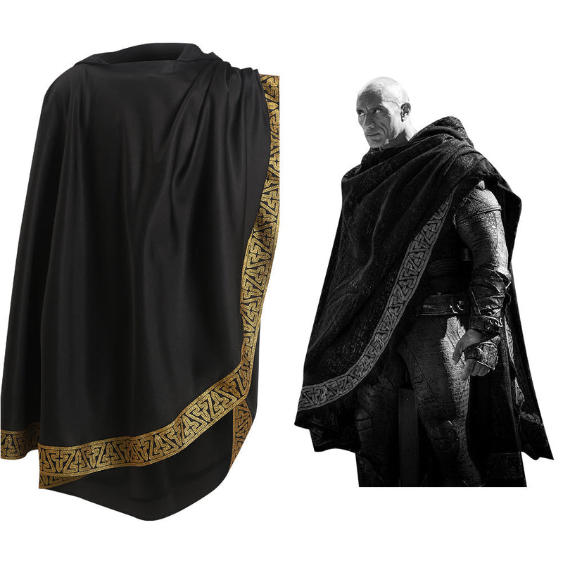 Black Adam Cosplay Costume Hooded Cloak Outfits Halloween Carnival Party Suit