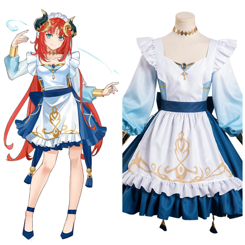 Genshin Impact-Nilou Original Design Cosplay Costume Maid Dress Outfits Halloween Carnival Suit