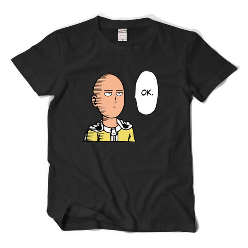 One Punch Man Saitama Logo Black T-shirt Costume