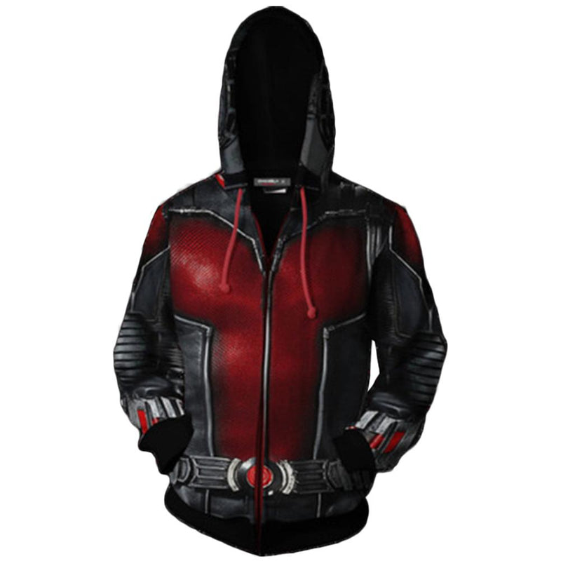 Avenger 4 Ant-Man 3D Hoodie Zip Up Cosplay