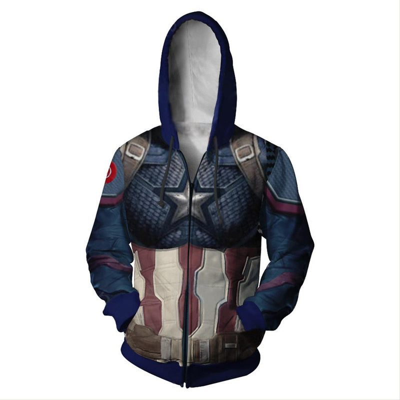 Avengers 4：End Game Quantum Realm Captain America Hoodie