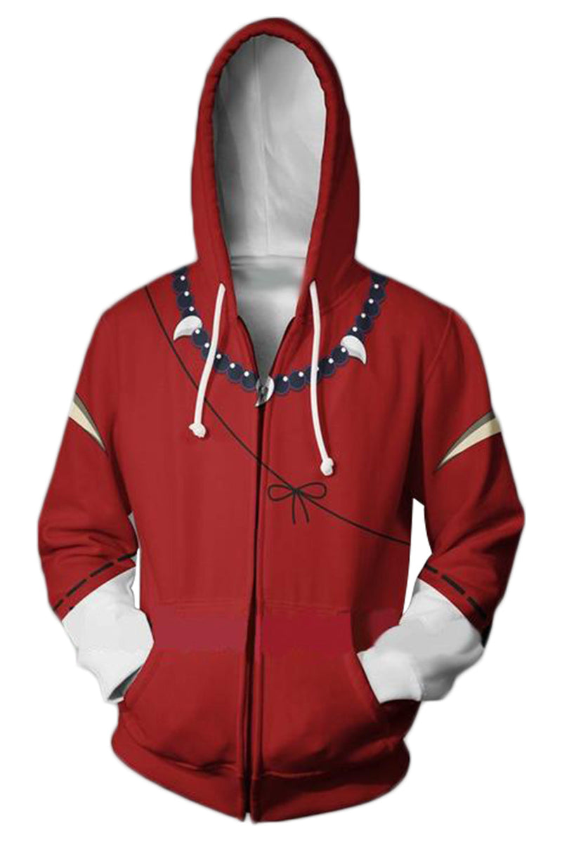 Anime Inuyasha Merchandise Inuyasha Hoodie 3D Zip Up Sweatshirt Unisex