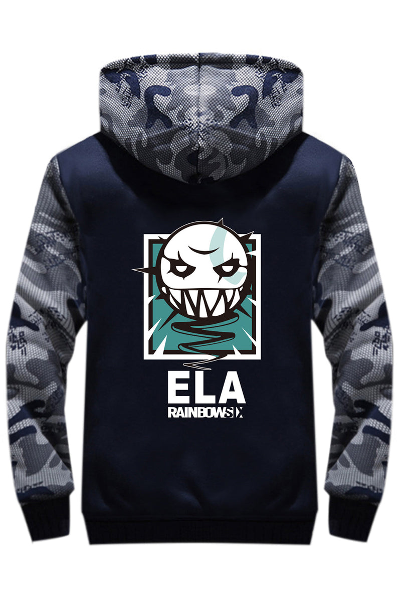 Tom Clancy's Rainbow Six Siege Lesion ELAS Hoodie Thich Windter Jacket Camouflage