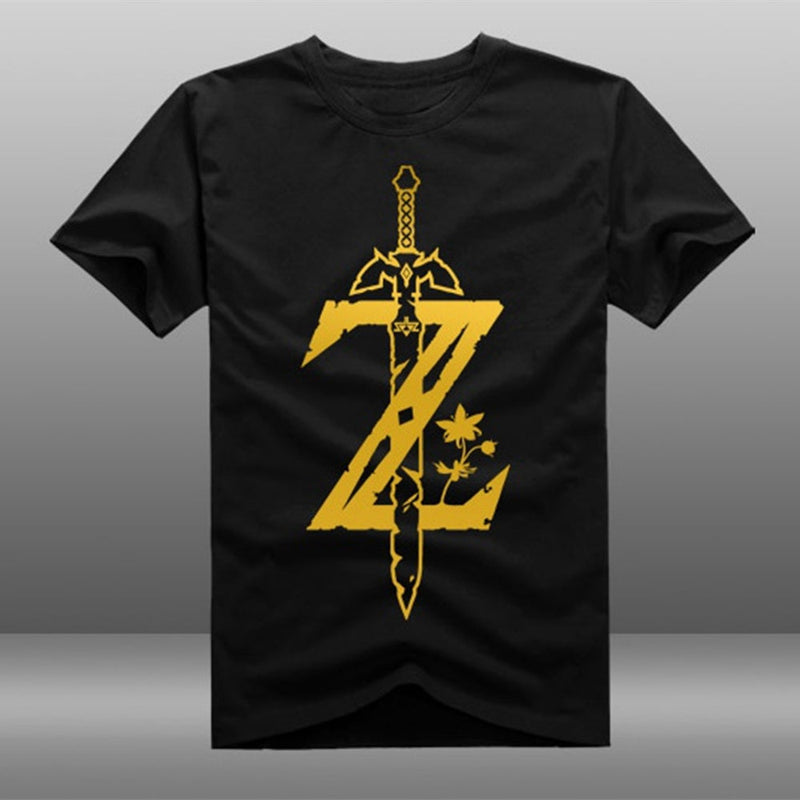 The Legend of Zelda :Breath of the Wild Custom Black T-shirt Costume