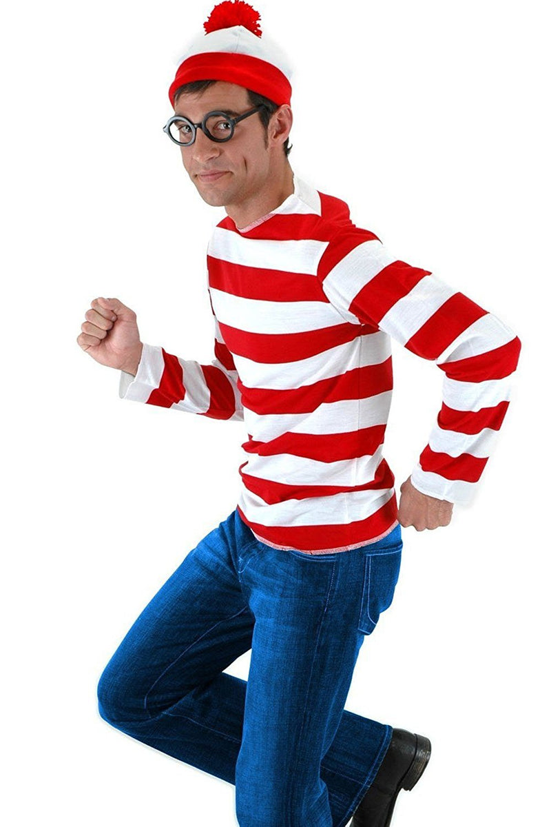 Where's Waldo Waldo  Waldo & Friends T-shirt Cosplay Costume