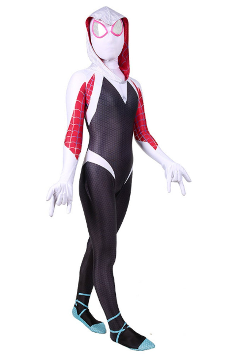 Spider-Man: Into the Spider-Verse Spider-Gwen Kids Children Halloween Cosplay Costumes