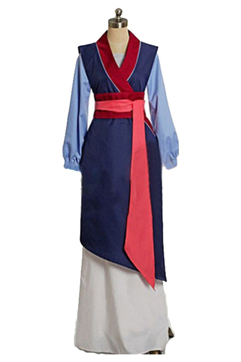 Disney Movie Mulan Hua Mulan Cosplay Costume Chinese Traditional Dress