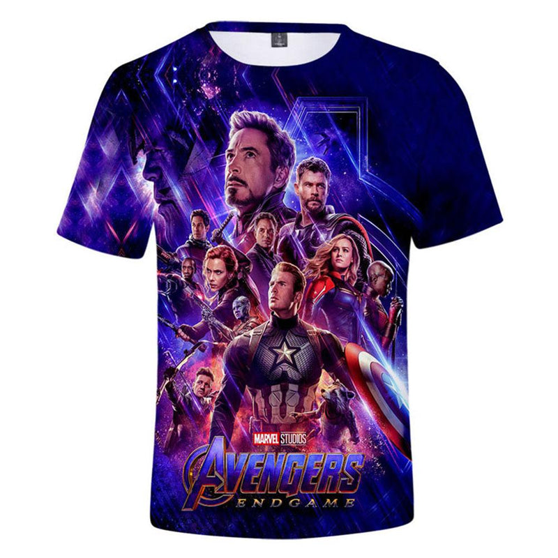 Avengers 4 :Endgame Captain America Marvel Iron Man Printed T-shirt