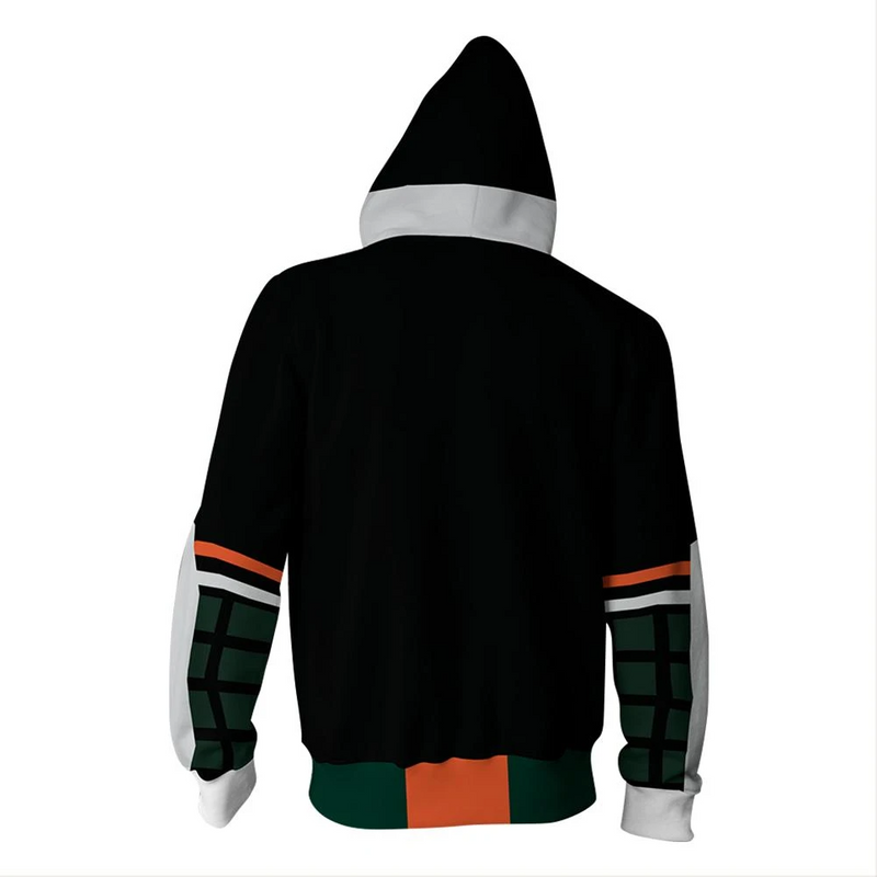 Anime My Hero Academia Bakugou Katsuki Cosplay Costume Tee Hoodie Zip Sweatshirt