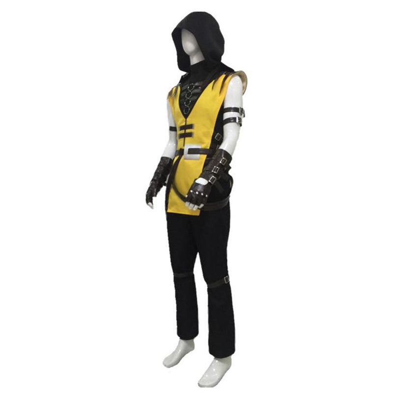 Game Mortal Kombat 11 Scorpion Hanzo Hasashi Male Cosplay Costume