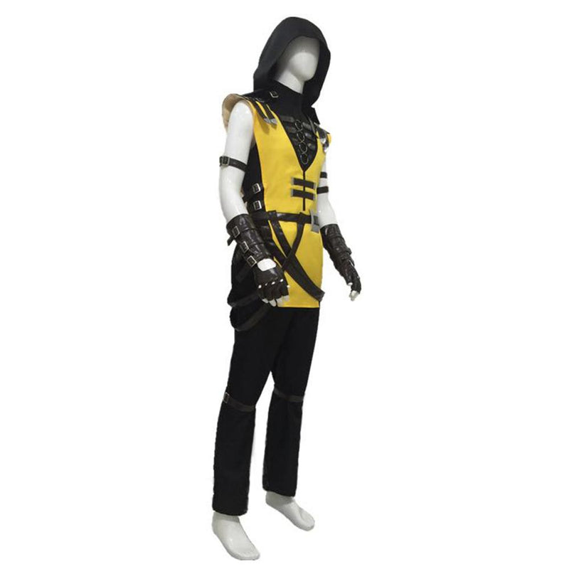 Game Mortal Kombat 11 Scorpion Hanzo Hasashi Male Cosplay Costume