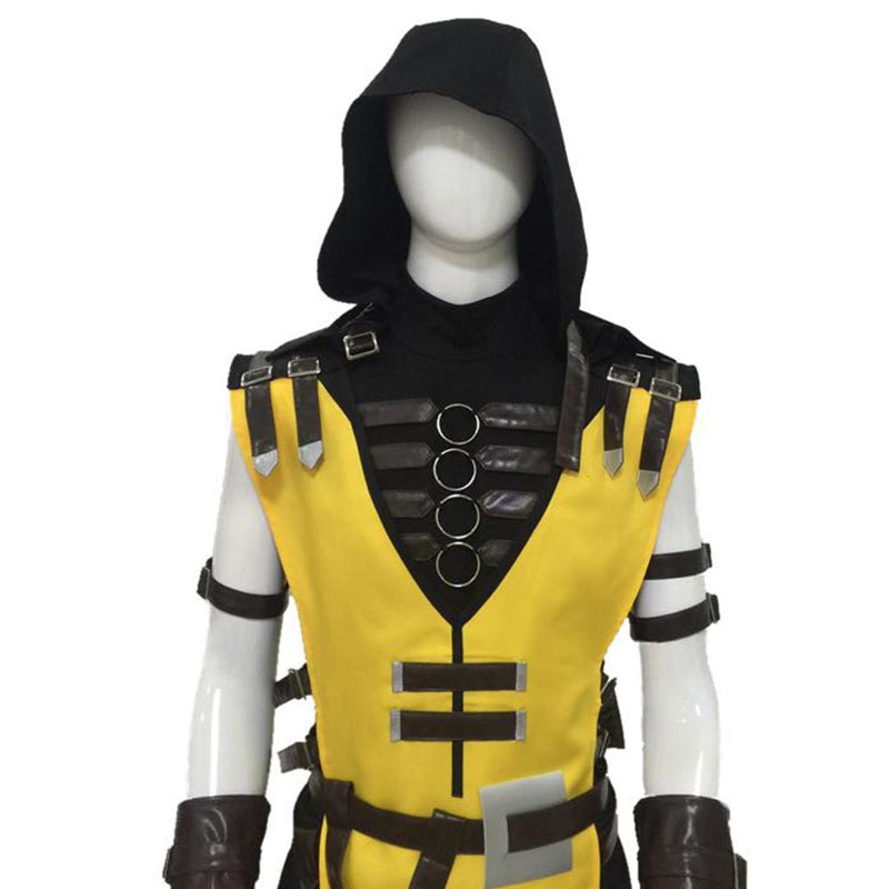 Game Mortal Kombat 11 Scorpion Hanzo Hasashi Male Cosplay Costume