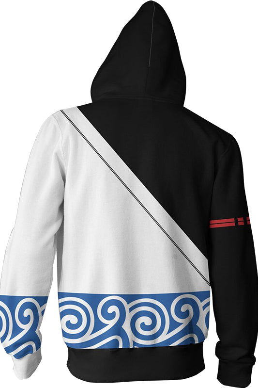 Gintama Merchandies Sakata Gintoki Hoodie 3D Zip Up Sweatshirt Unisex