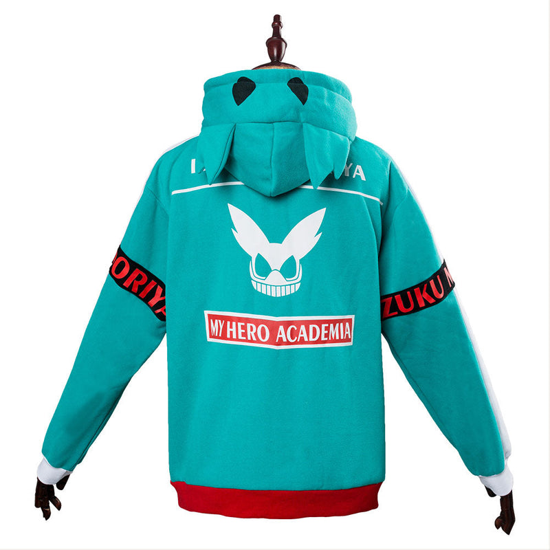 Teen Hoodie My Hero Academia Boku no Hero Izuku Midoriya Deku Zip Up Sweatshirt Unisex