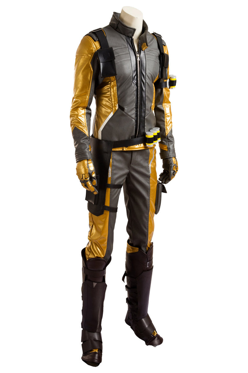 Overwatch Soldier 76 Bio Jack Morrison Gold Edition Outfit Cosplay Costume