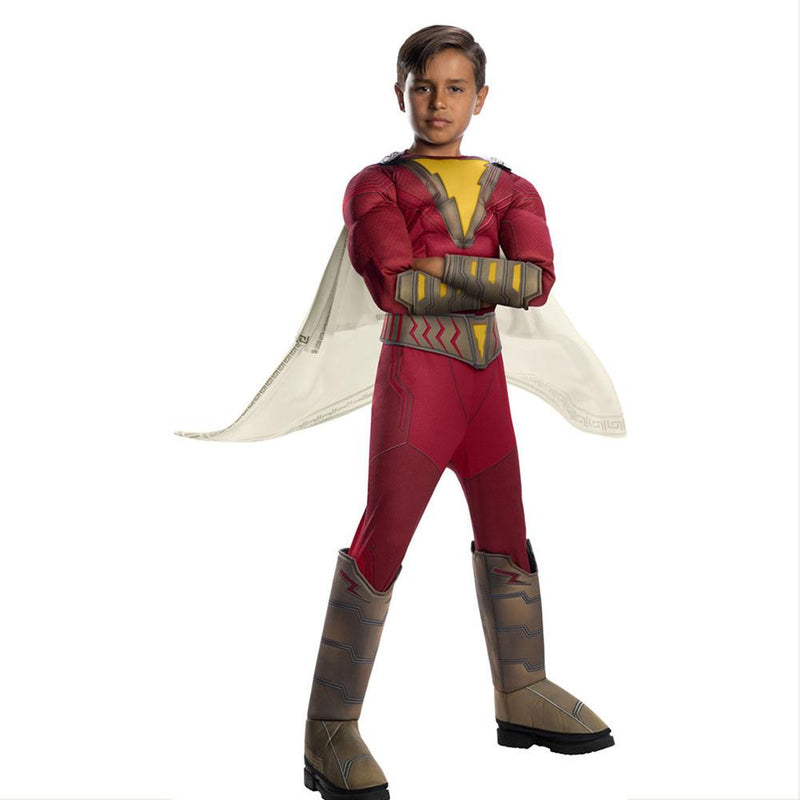 2019 Shazam Billy Batson Cosplay Costume For Kids Boys Toddler