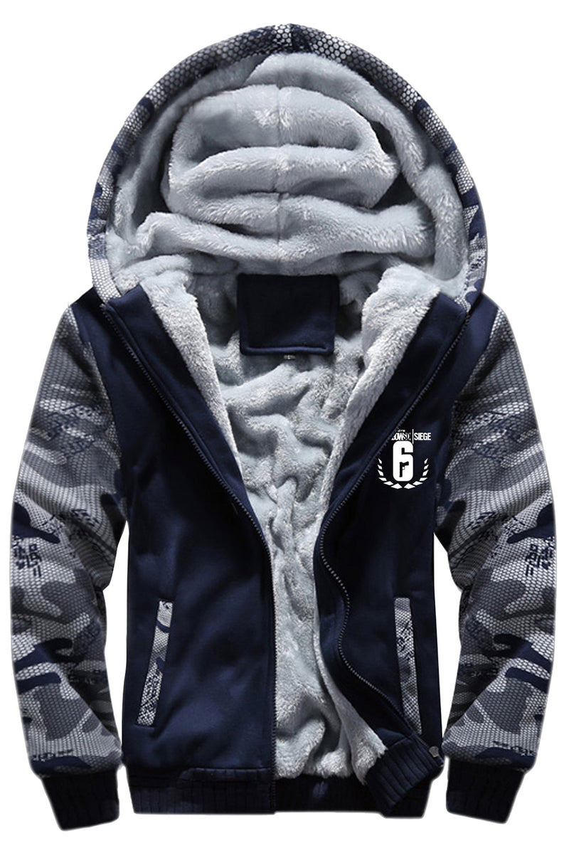 Tom Clancy's Rainbow Six Siege Lesion ELAS Hoodie Thich Windter Jacket Camouflage