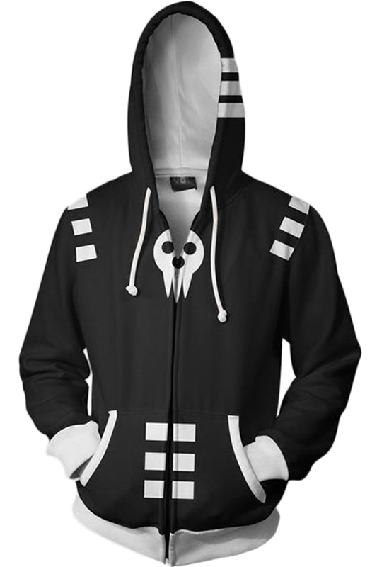 Soul Eater Merchandies Hoodie 3D Zip Up Sweatshirt Unisex