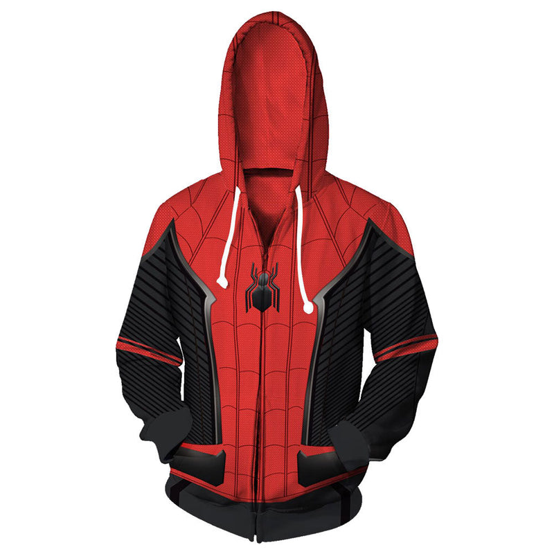 Spider-Man: Far From Home Hoodie Spiderman Peter Park 3D Zip Up Sweatshirt Unisex