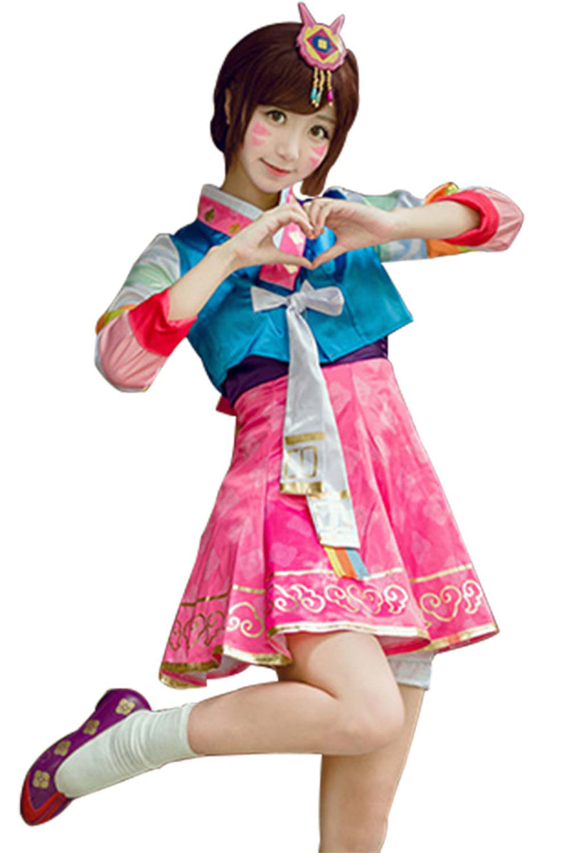 Overwatch OW DVA Hana Song Korean traditional cosplay costume