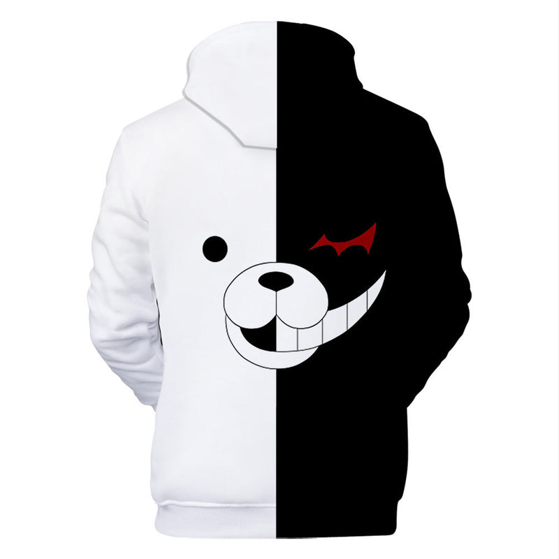 Unisex Danganronpa Hoodies Trigger Happy Havoc Monokuma Pullover 3D Print Jacket Sweatshirt