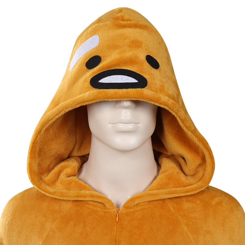 Gudetama: An Eggcellent Adventure Gudetama Cosplay Costume Jumpsuit Sleepwear Onesies Pajamas Outfits