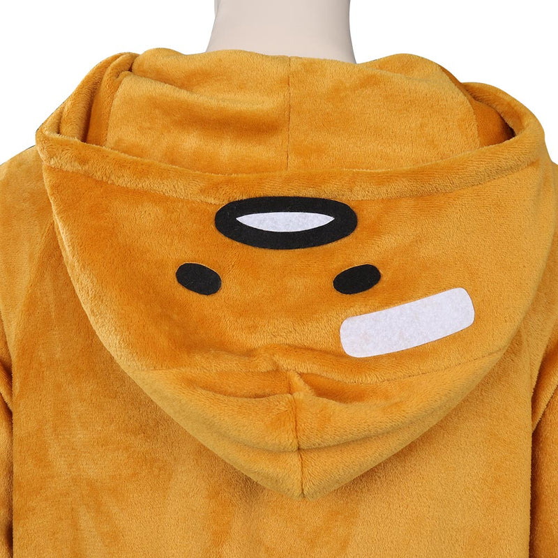 Gudetama: An Eggcellent Adventure Gudetama Cosplay Costume Jumpsuit Sleepwear Onesies Pajamas Outfits