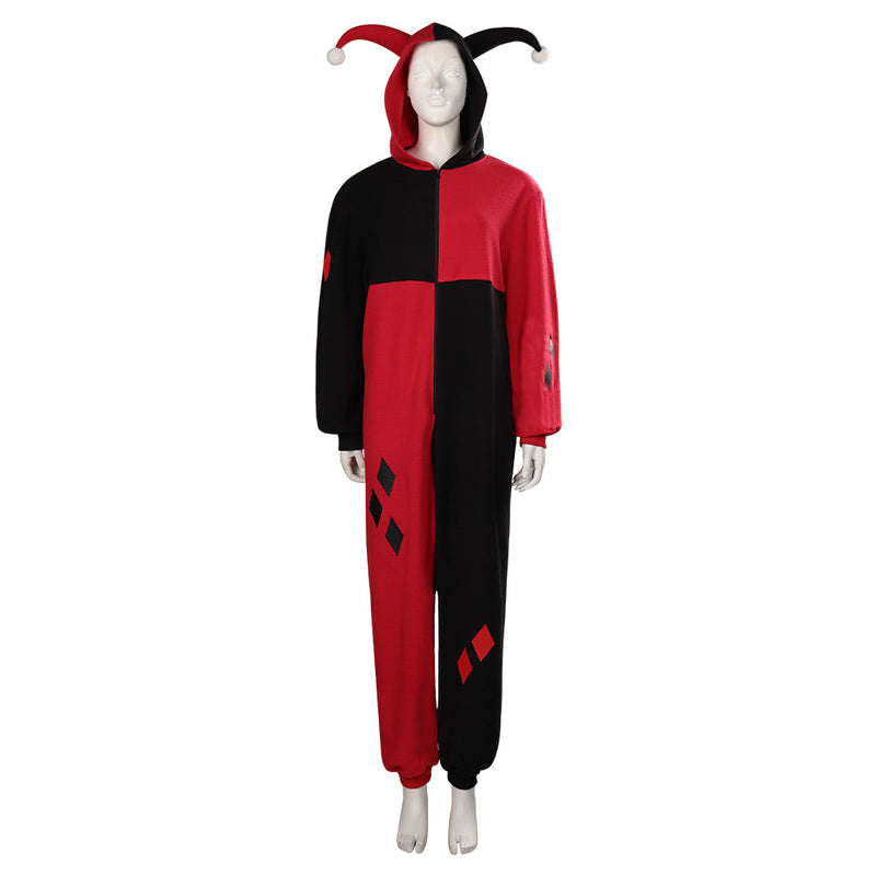 Harley Quinn/Harleen Quinzel Cosplay Costume Adult Jumpsuit Sleepwear Pajams