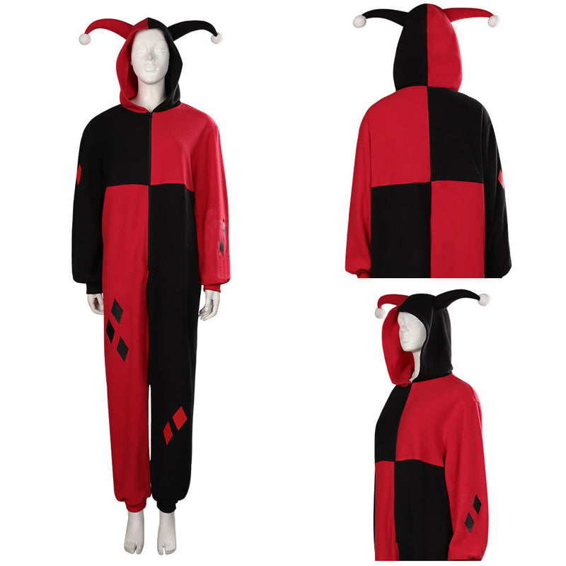 Harley Quinn/Harleen Quinzel Cosplay Costume Adult Jumpsuit Sleepwear Pajams